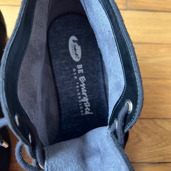 Dr. Scholl's Size 8 Black Dakota Faux Suede Lace Up Wedge Heel Ankle Booties - Picture 6 of 16